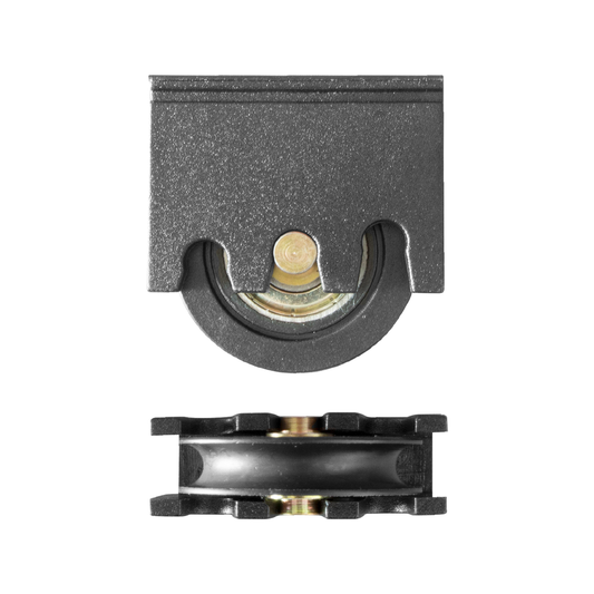 Rolltrak Adjustable Plastic Carriage - Acetal Roller - 15kg Load - Black - Auzzistore