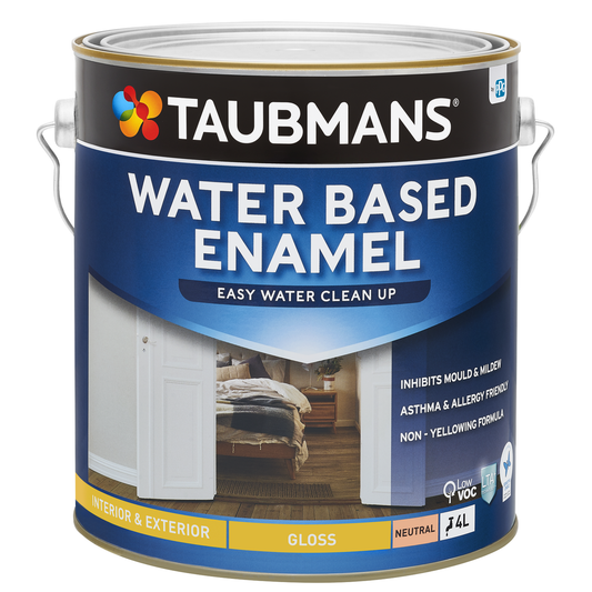 Taubmans 4L Neutral Gloss Water Based Enamel Paint - 4L - Low VOC, Quick Drying - Auzzistore