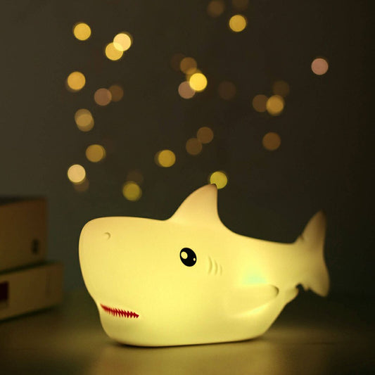 Mistral Shark Silicone Rechargeable Night Light - 190mm x 91mm x 103mm - Portable Touch Control – view 2 - Auzzistore