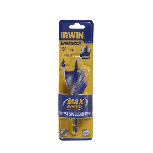 Irwin Speedbor Max Speed Bit 32mm Metal Quick Change Tri-Flute - Auzzistore