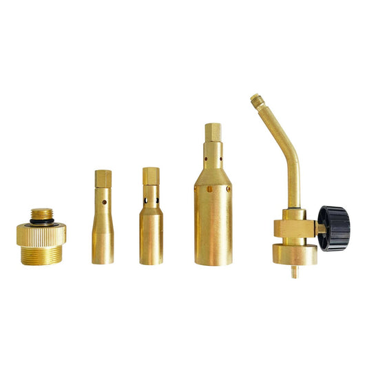 Handyman Burner Kit 5 Piece - Multi-Fuel Torch Set - Adjustable Flame Control - 45mm x 190mm x 80mm - Auzzistore