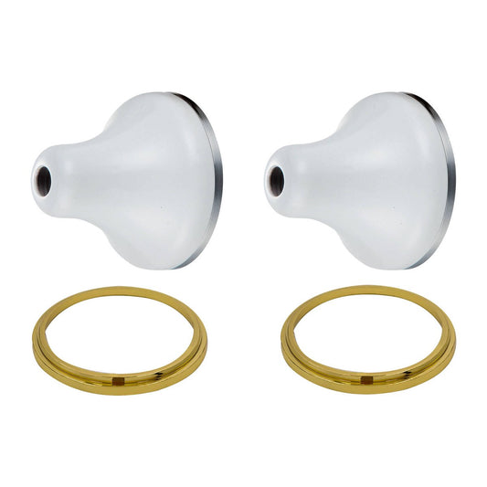 Shaw Mason Wall Flange Pair - White Brass - Durable Plumbing Support - Auzzistore