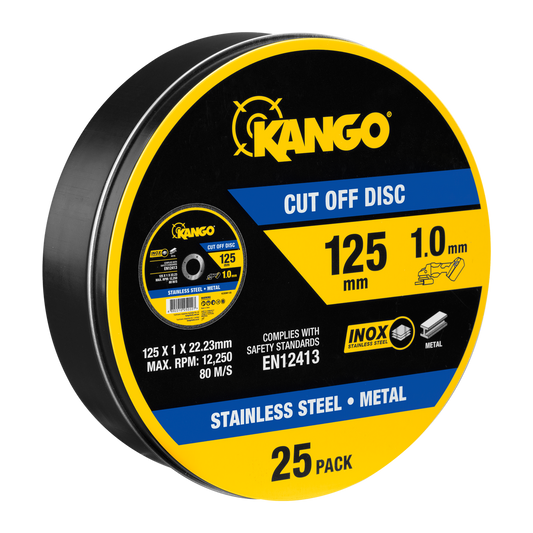 Kango Metal Cut Off Discs - Pack of 25 - 125mm - Inox-Free - Durable - Auzzistore
