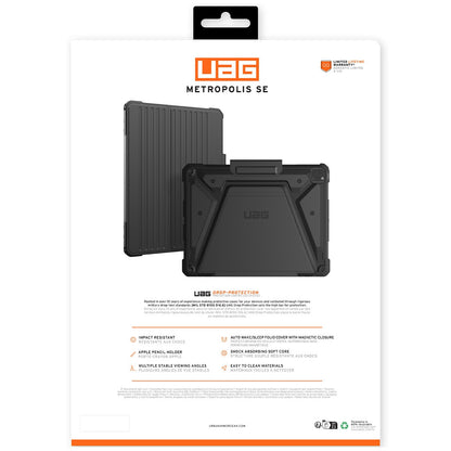 UAG Metropolis SE Apple iPad Pro M4 7th Gen Folio Rugged Case Black 124476114040