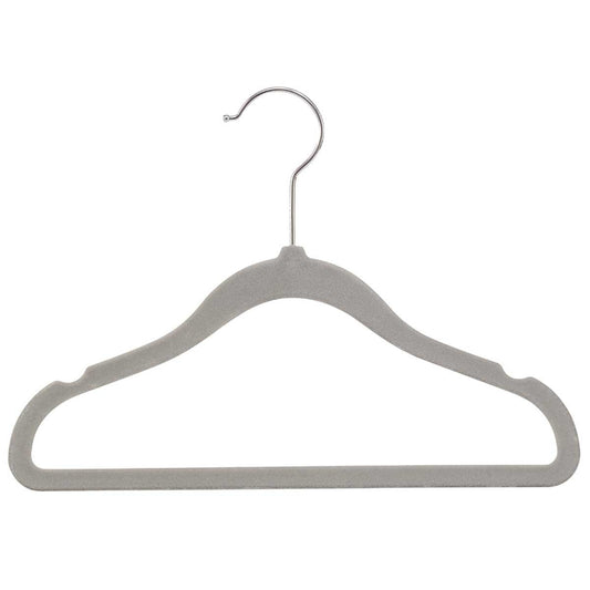 Flocked Ultrathin Non-Slip Kids Clothes Hangers Grey 25 Pack 29 x 20.5cm