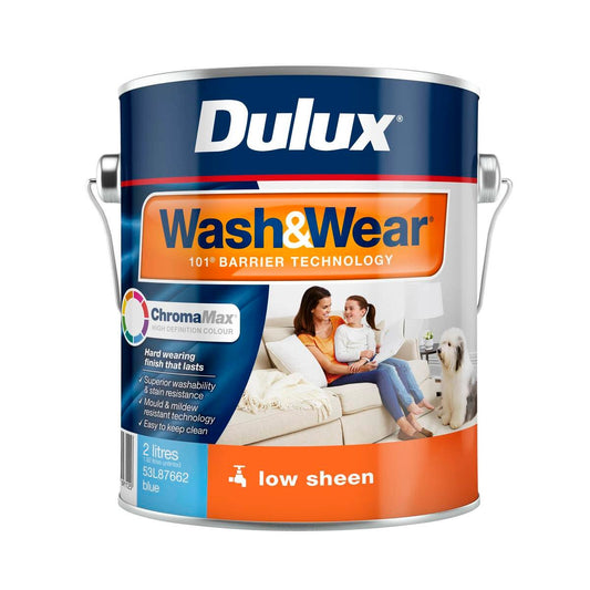 Dulux 2L Blue Low Sheen Wash Wear Interior Paint - 2L - Washable, Durable - Auzzistore