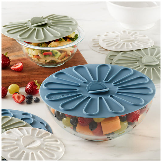 PrepWorks Silicone Lids 10 Piece Set - Multi-Function, Reusable, Food-Safe & Expandable - Auzzistore