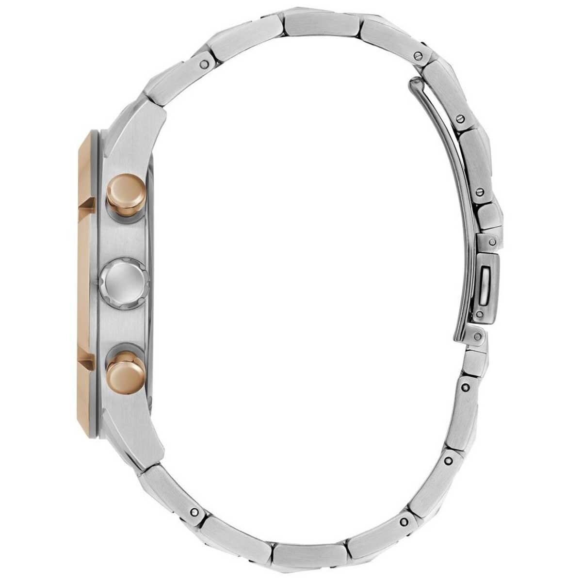 GUESS Resistance Two Tone Men's Watch GW0714G3 Blue & Rose Gold Multifunction Dial 44mm Silver Case