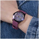 GUESS Menagerie Iridescent Analog Women's Watch GW0749L3 - 36mm Iridescent Case, Plum Silicone Strap, Python Digital Print Dial – view 6