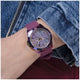 GUESS Menagerie Iridescent Analog Women's Watch GW0749L3 - 36mm Iridescent Case, Plum Silicone Strap, Python Digital Print Dial – view 8
