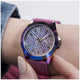 GUESS Menagerie Iridescent Analog Women's Watch GW0749L3 - 36mm Iridescent Case, Plum Silicone Strap, Python Digital Print Dial – view 7