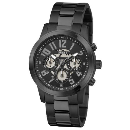 GUESS Men's Watch GW0627G3 Black Dial Multifunction Chronograph 44mm Black IP Stainless Steel Bracelet