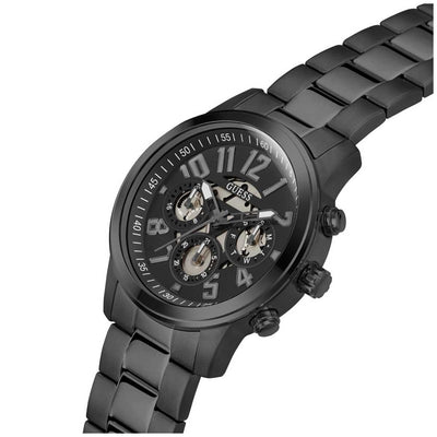 GUESS Men's Watch GW0627G3 Black Dial Multifunction Chronograph 44mm Black IP Stainless Steel Bracelet