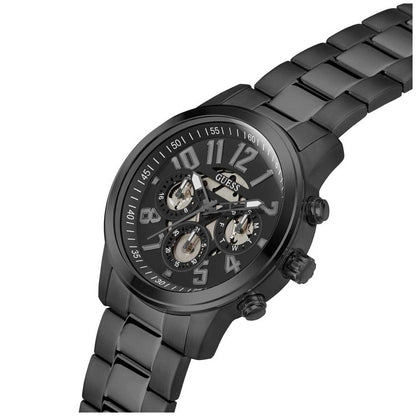 GUESS Men's Watch GW0627G3 Black Dial Multifunction Chronograph 44mm Black IP Stainless Steel Bracelet