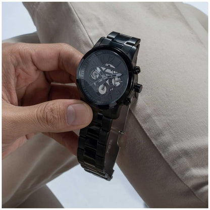 GUESS Men's Watch GW0627G3 Black Dial Multifunction Chronograph 44mm Black IP Stainless Steel Bracelet