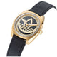 Adidas Originals Edition One Gold Tone Black Strap Watch AOFH22512 - Innovative Design, Gold Tone Trefoil Logo, Stainless Steel Case, Black Leather Strap – view 2 - Auzzistore