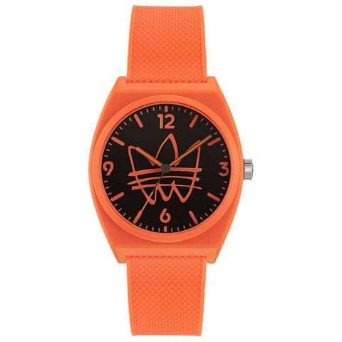 Adidas Originals Orange Resin Strap Watch AOST22562 - Streetwear Style, Iconic Color Palette - Auzzistore