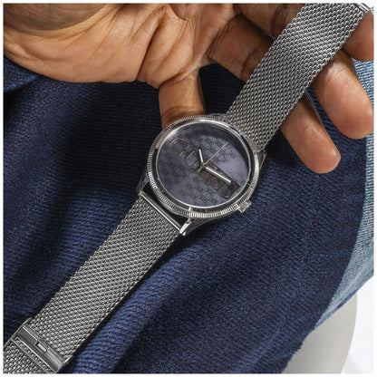 GUESS Reputation Black Logo Mesh Men's Watch GW0710G1