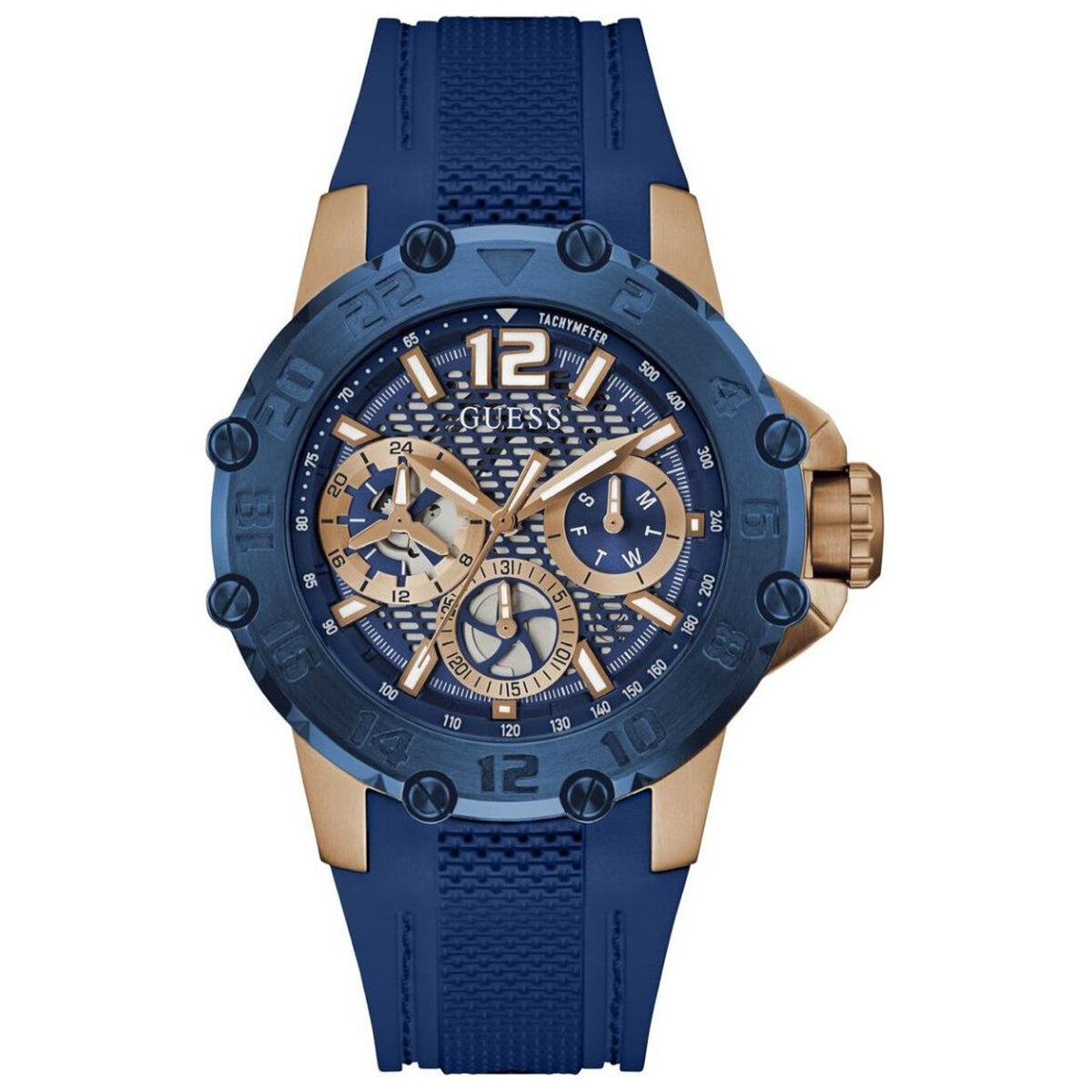 GUESS Contender Blue Two Tone Multifunction Men's Watch GW0640G3