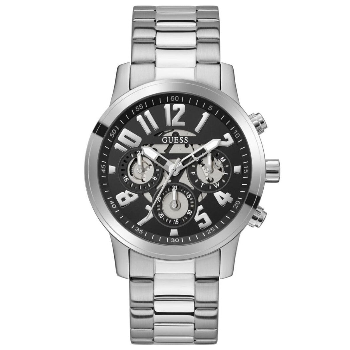 GUESS Parker Silver Tone Multifunction Men's Watch GW0627G1