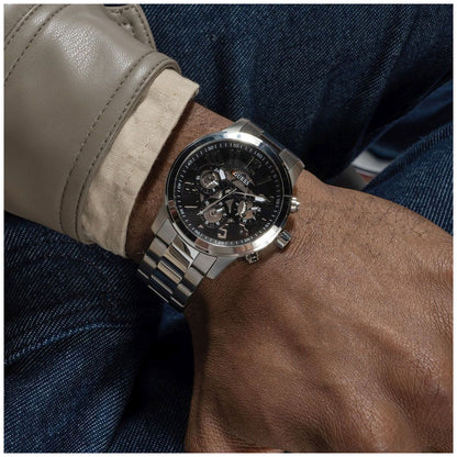 GUESS Parker Silver Tone Multifunction Men's Watch GW0627G1