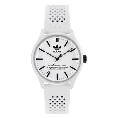 Adidas Originals Code One White Dial Silicone Strap Watch AOSY23030