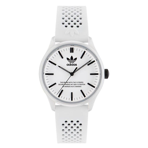 Adidas Originals Code One White Dial Silicone Strap Watch AOSY23030 - Auzzistore