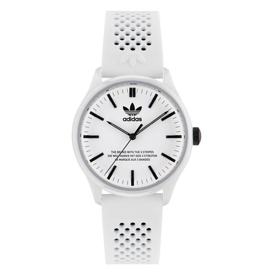 Adidas Originals Code One White Dial Silicone Strap Watch AOSY23030