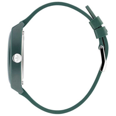 Adidas Originals Green Resin Strap Watch AOST22566 Black Dial Trefoil Logo Analog Streetwear