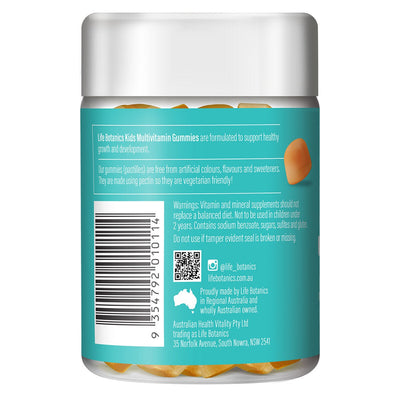 Life Botanics Kids Multivitamin Gummies 90 Pack Growth and Development