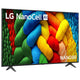 LG 65 Inch NANO80 AI LED UHD 4K Smart TV - 65NANO80ASA - NanoCell Display, ThinQ AI, Dolby Vision – view 3
