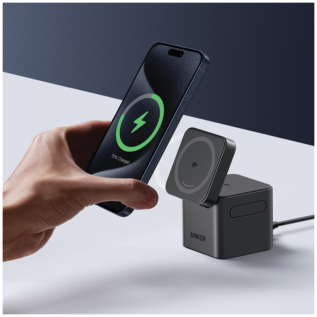 Anker Wireless Charging Cube B25M5T11 with MagSafe | Power 1, 15 Watt