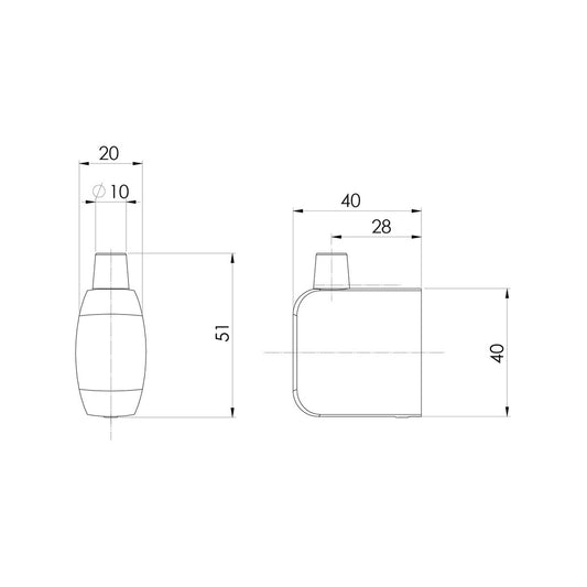 Phoenix Chrome Aplo Robe Hook - 55mm x 50mm x 70mm - Durable & Stylish – view 2