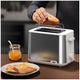 Braun PurShine Toaster HT1510WH | 8 Browning Settings, Defrost & Reheat, Bun Warmer – view 4