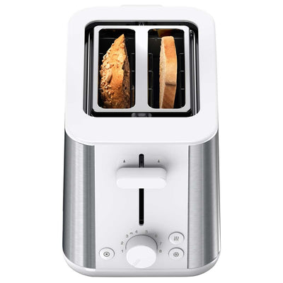 Braun PurShine Toaster HT1510WH | 8 Browning Settings, Defrost & Reheat, Bun Warmer