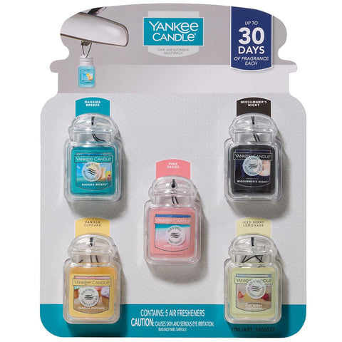 Yankee Candle Car Jar Ultimate Air Freshener 5 Pack Variety Scents