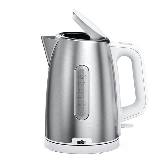 Braun Purshine Stainless Steel Kettle WK1500WH | Rapid Boil System, Double Scale Water Window, Fast Boiling - 1.7L – view 2