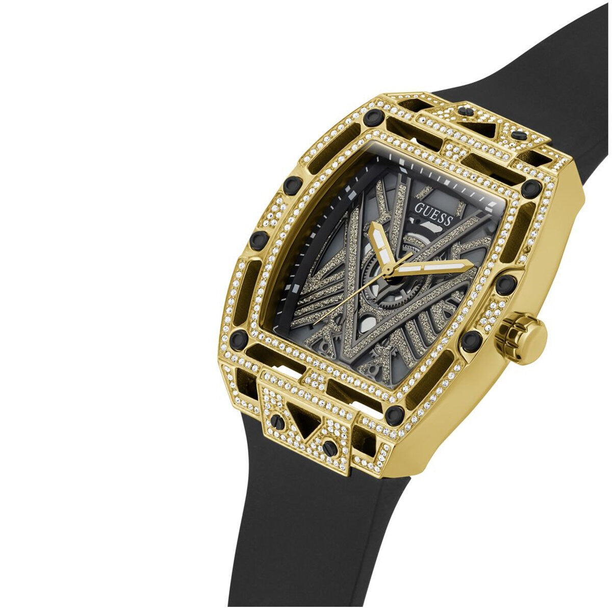 GUESS Men's Watch GW0564G1 Black Gold Tone 5 ATM Water Resistance