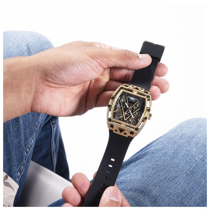 GUESS Men's Watch GW0564G1 Black Gold Tone 5 ATM Water Resistance
