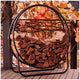 Glow Trove Log Holder 80kg Firewood Storage Black Powder Coated Steel