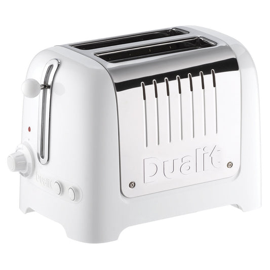 Dualit 2 Slot Lite Toaster White DU26209 with Extra Wide Slots, Bagel & Defrost Functions – view 2 - Auzzistore