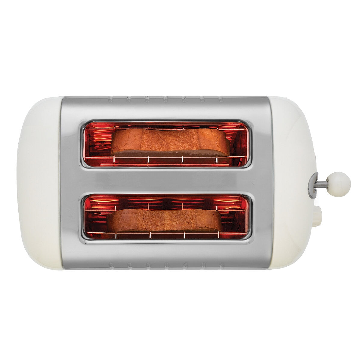 Dualit 2 Slot Lite Toaster White DU26209 with Extra Wide Slots, Bagel & Defrost Functions