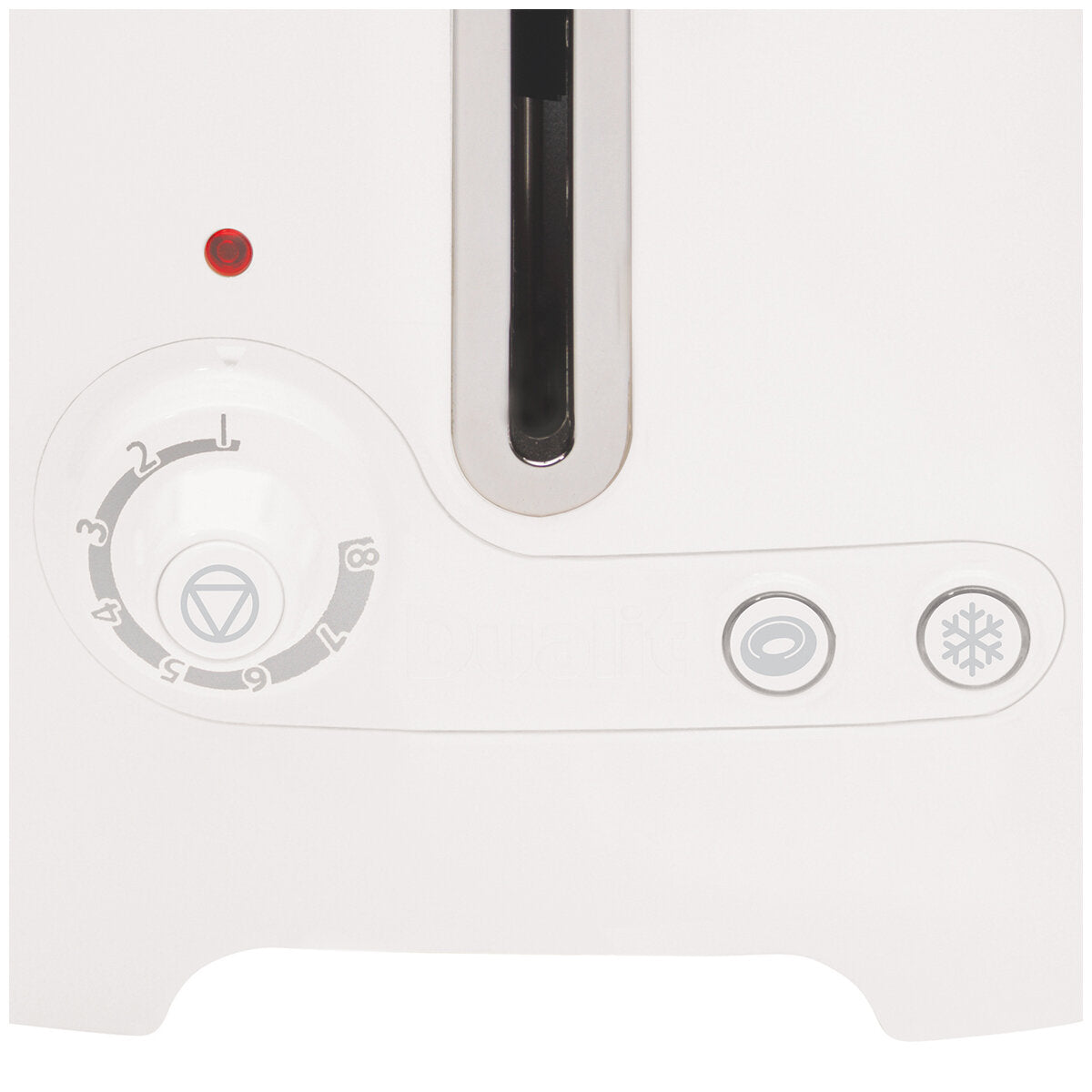Dualit 2 Slot Lite Toaster White DU26209 with Extra Wide Slots, Bagel & Defrost Functions