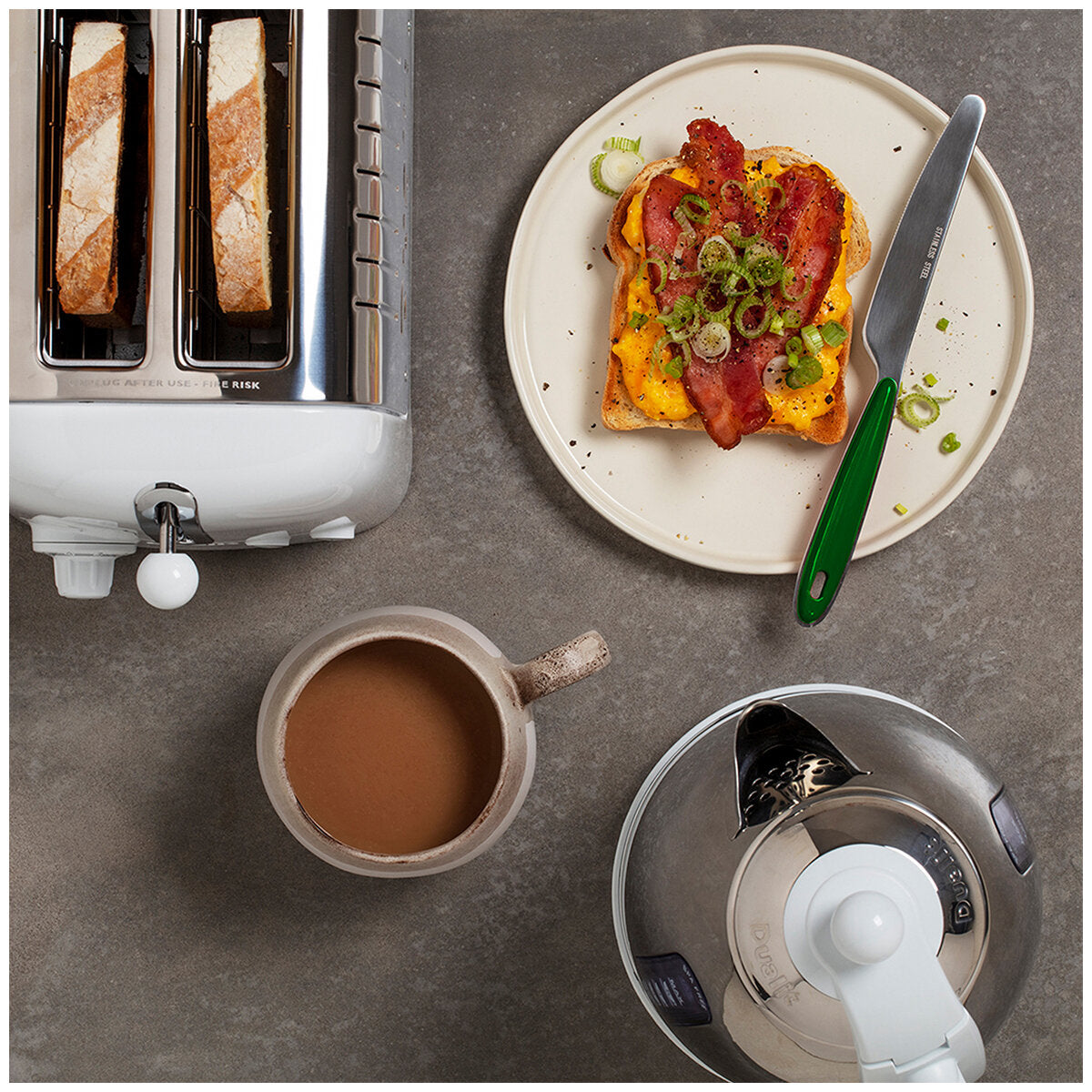 Dualit 2 Slot Lite Toaster White DU26209 with Extra Wide Slots, Bagel & Defrost Functions