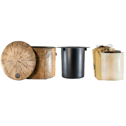 Glow Eco Fuego Wood Fire Pit - Portable Outdoor Fireplace with Cooking Grate & Spark Screen