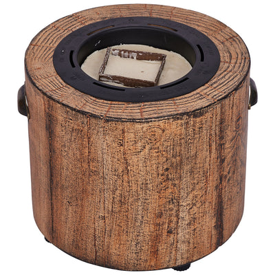 Glow Eco Fuego Wood Fire Pit - Portable Outdoor Fireplace with Cooking Grate & Spark Screen