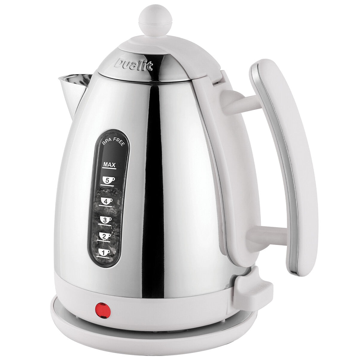 Dualit Lite Jug Kettle 1.5L Gloss White DU72041 Fast Boil & Easy Pour