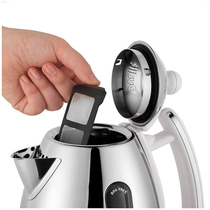 Dualit Lite Jug Kettle 1.5L Gloss White DU72041 Fast Boil & Easy Pour