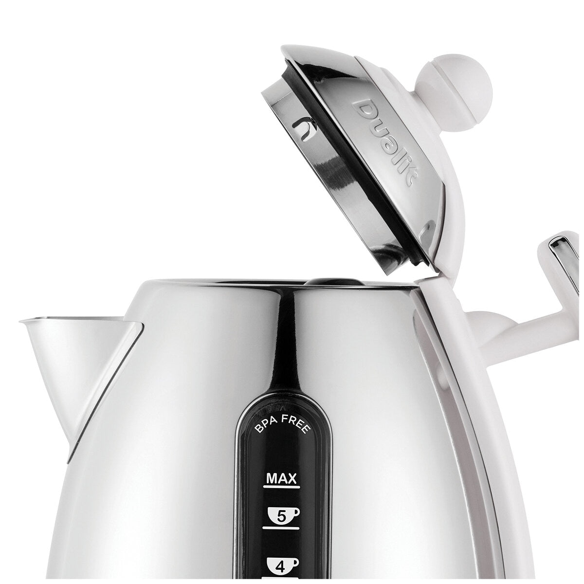 Dualit Lite Jug Kettle 1.5L Gloss White DU72041 Fast Boil & Easy Pour