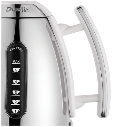 Dualit Lite Jug Kettle 1.5L Gloss White DU72041 Fast Boil & Easy Pour
